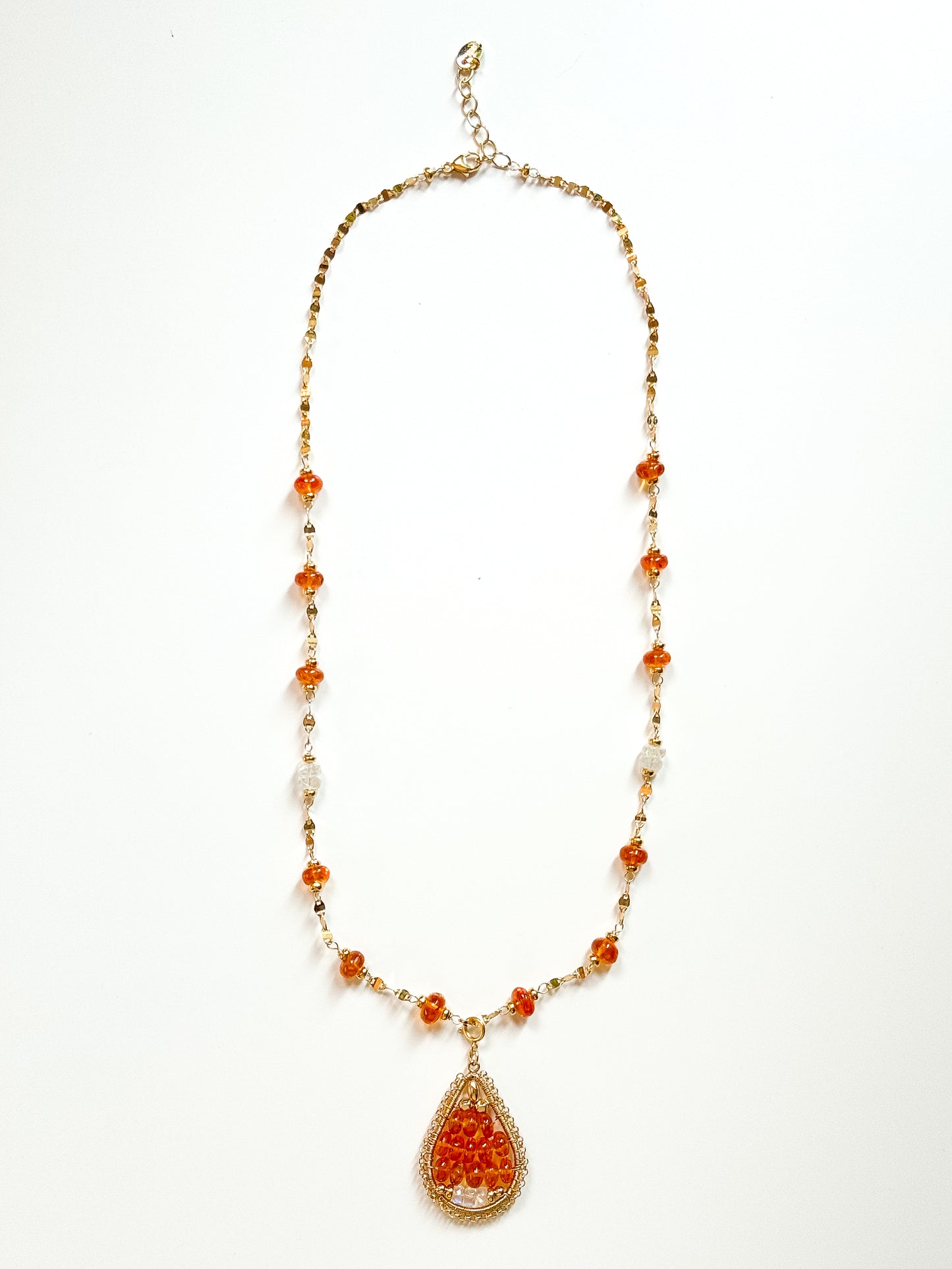 Mandarin Garnet handmade necklace